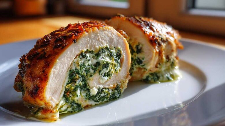 Creamy Spinach Chicken Roll-Ups