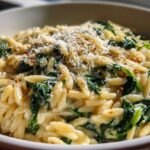 Creamy Spinach Parmesan Orzo