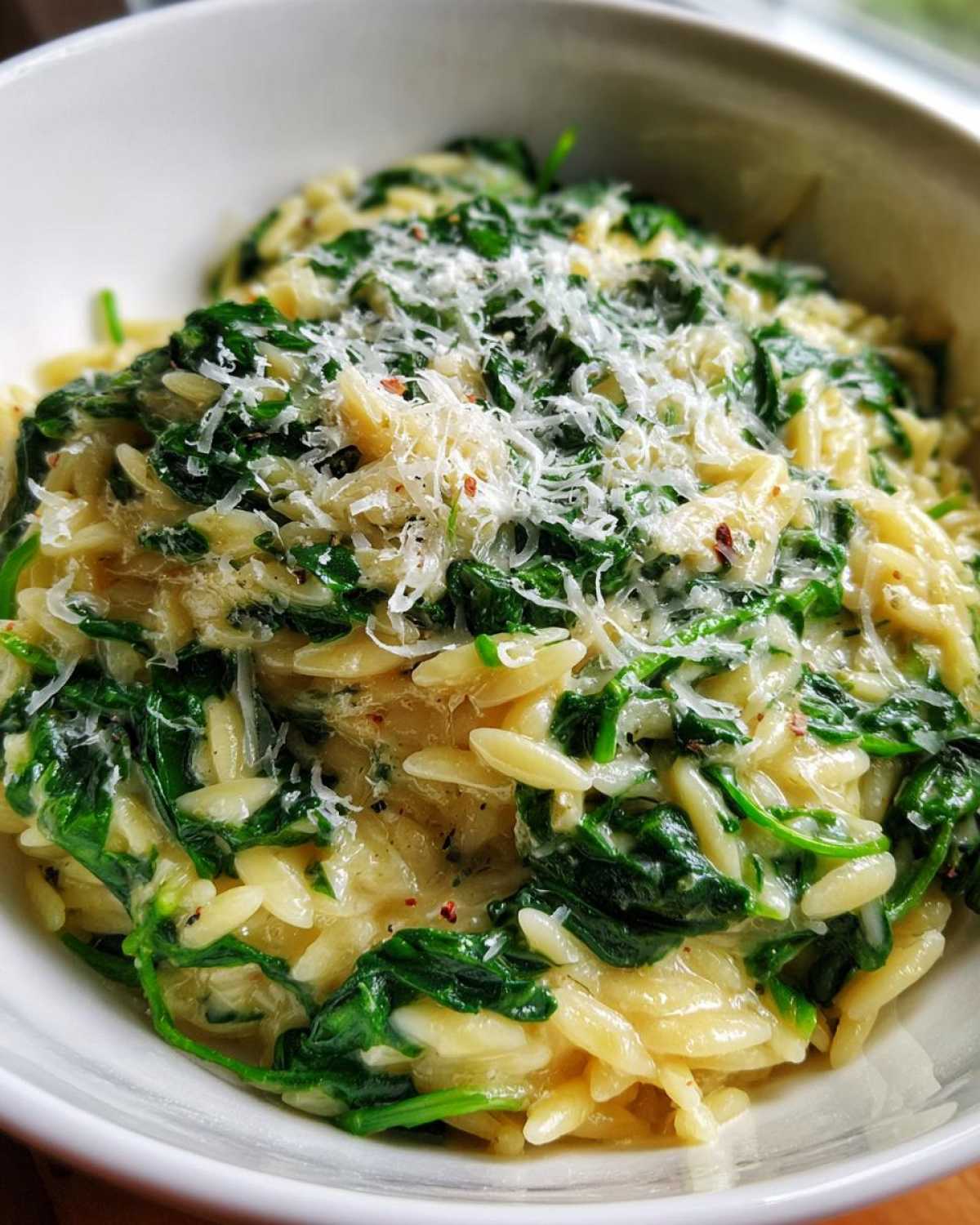 Creamy Spinach Parmesan Orzo - detail 2