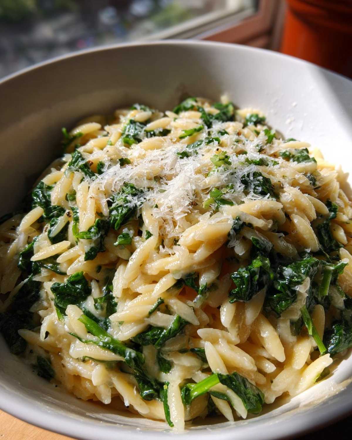 Creamy Spinach Parmesan Orzo - detail 4