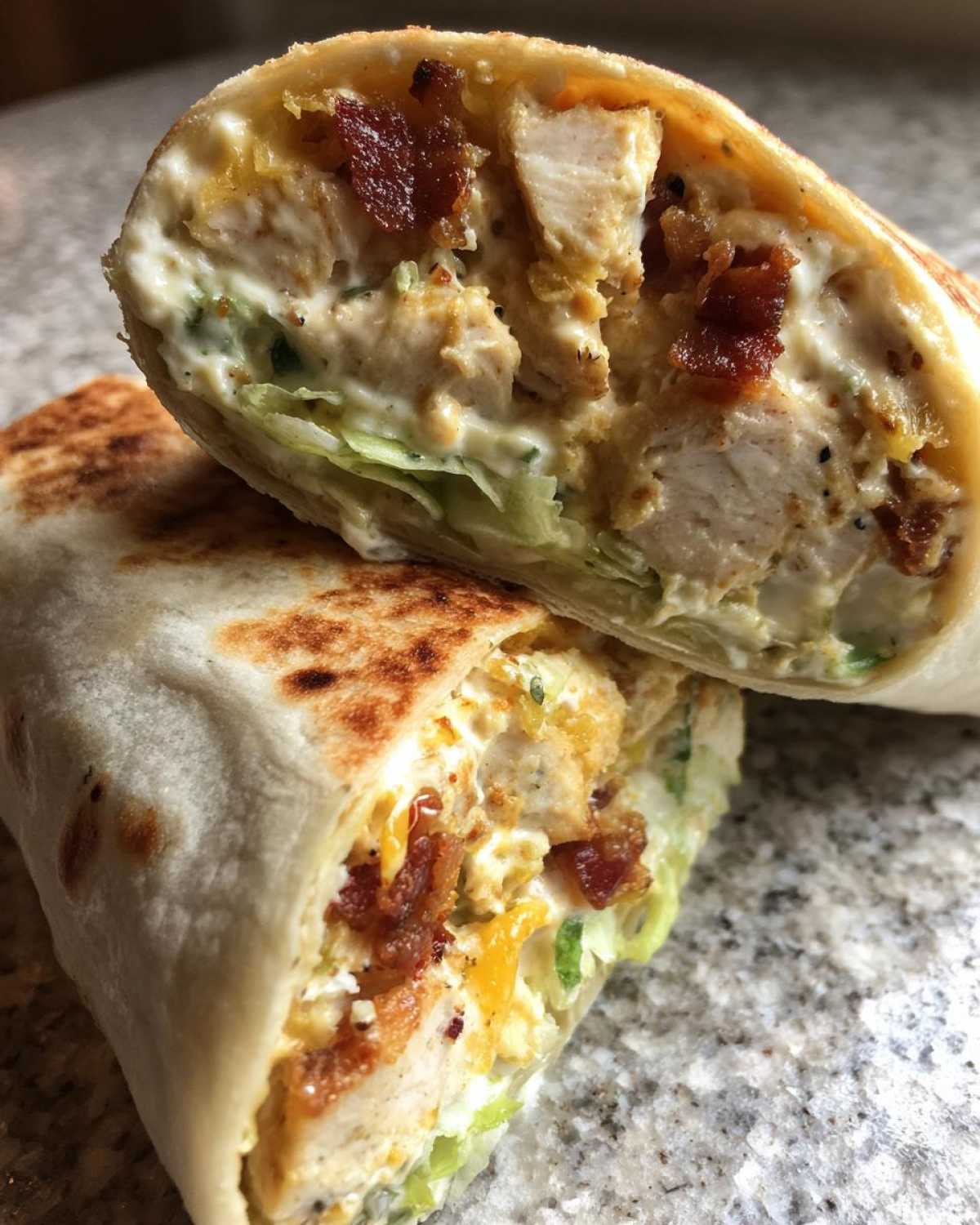 Crispy Chicken Bacon Ranch Wraps - detail 2