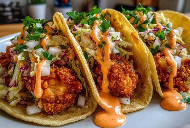 Crispy Chicken Tacos with a Secret Sauce