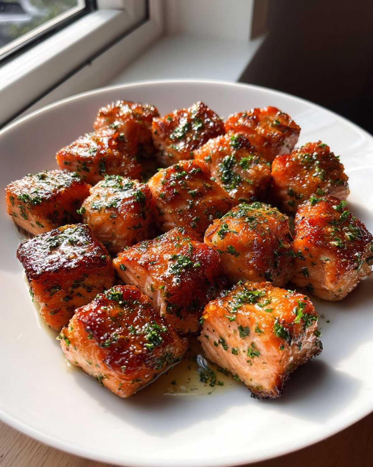 Crispy Garlic Butter Salmon Bites - detail 1
