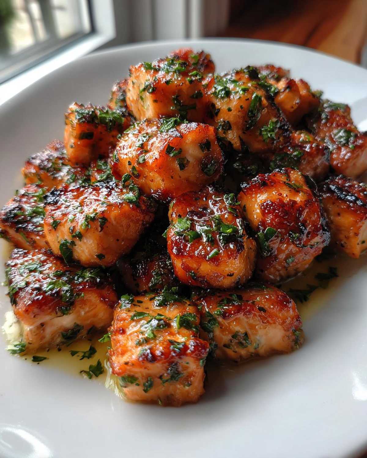 Crispy Garlic Butter Salmon Bites - detail 2