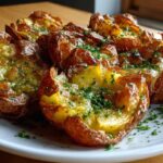 Crispy Garlic Smashed Potatoes
