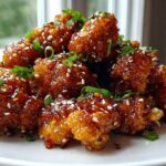 Crispy Honey Garlic Cauliflower Bites