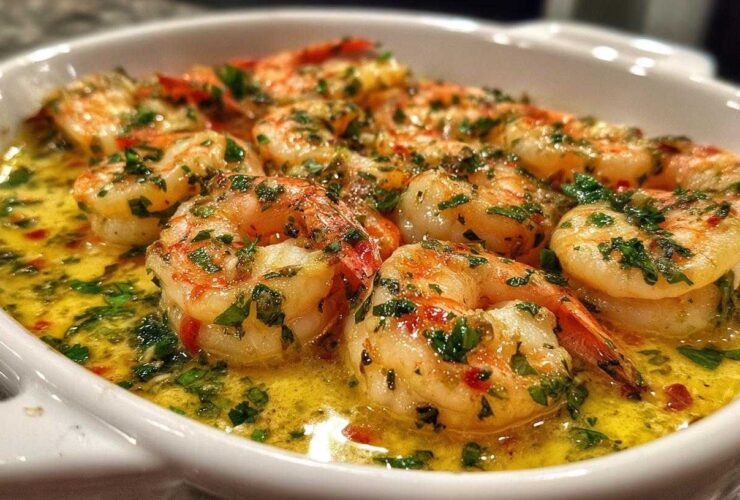 Garlic Butter Shrimp Scampi Bake