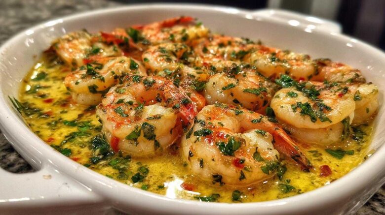Garlic Butter Shrimp Scampi Bake