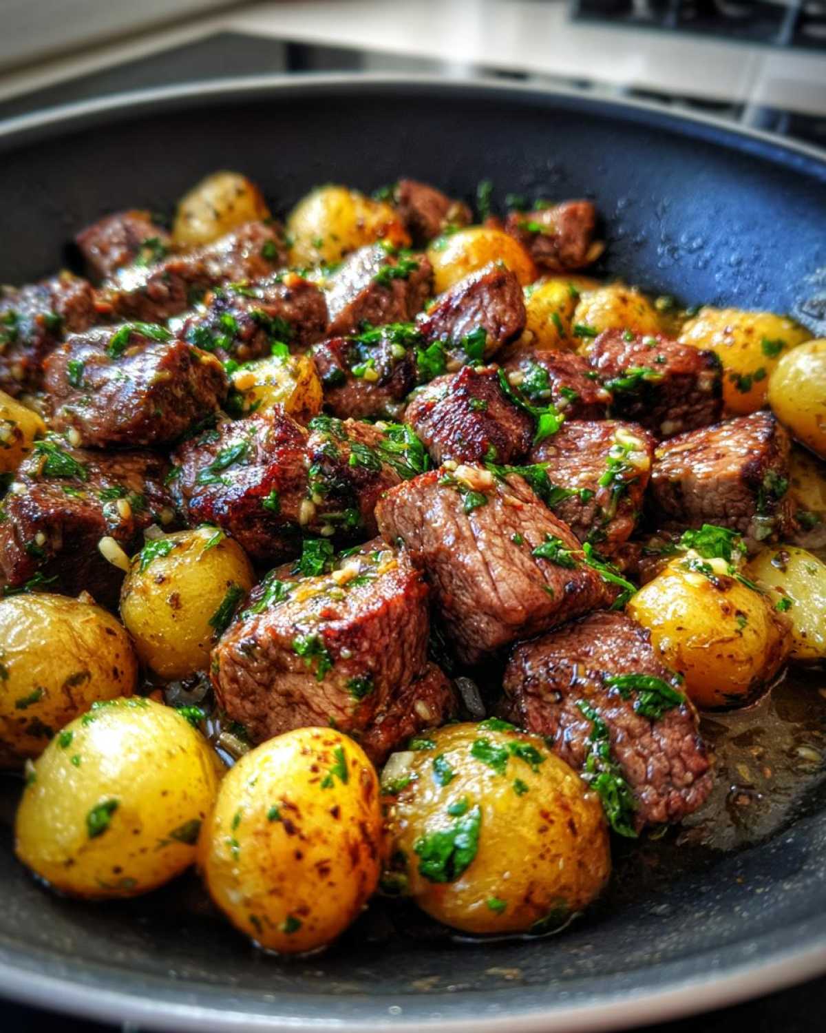 Garlic Butter Steak Bites with Potatoes - detail 3