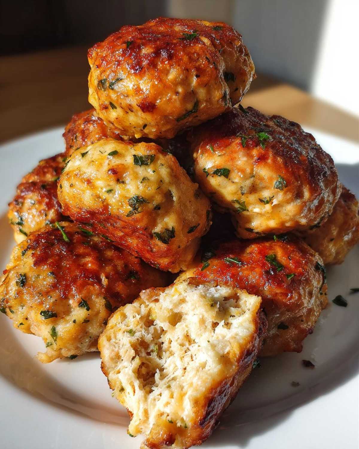 Garlic Parmesan Turkey Meatballs - detail 1