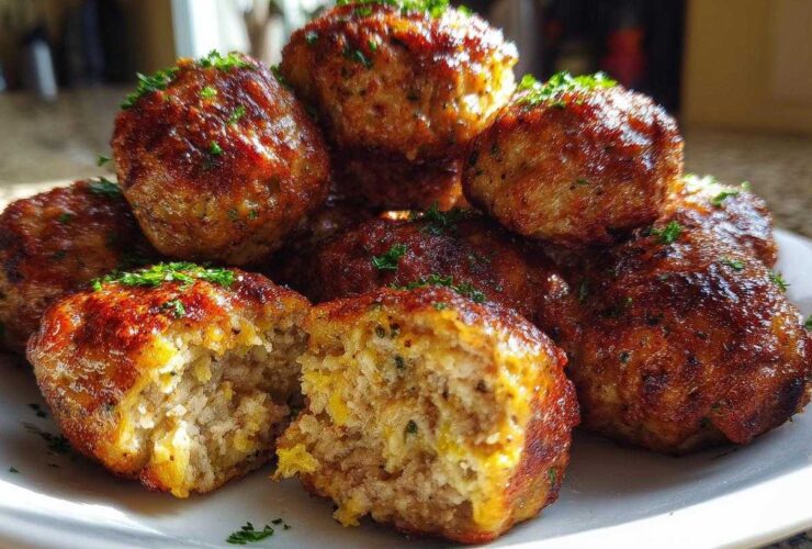 Garlic Parmesan Turkey Meatballs
