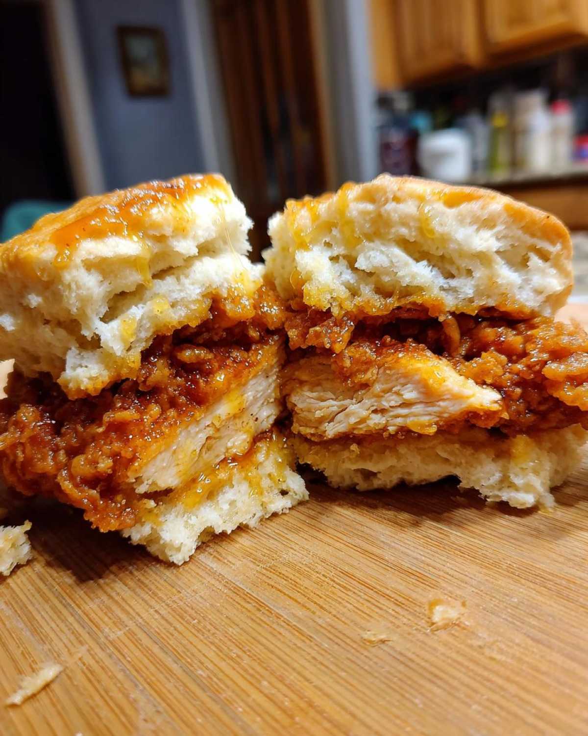 Honey Butter Chicken Biscuit Sandwiches - detail 2