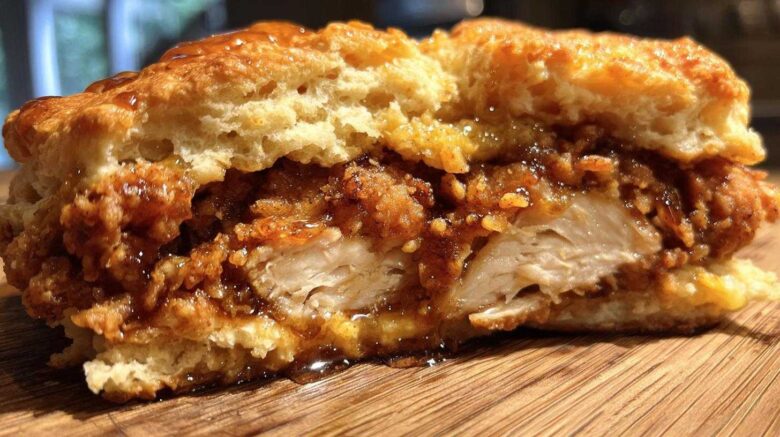 Honey Butter Chicken Biscuit Sandwiches