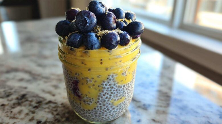 Lemon Blueberry Chia Pudding