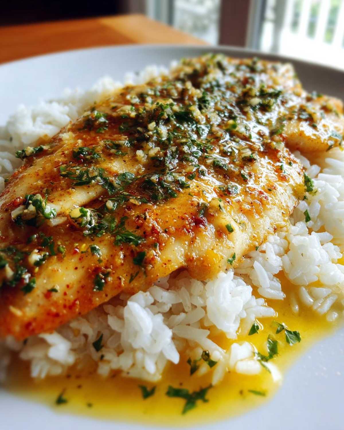 Lemon Butter Tilapia with Rice - detail 2