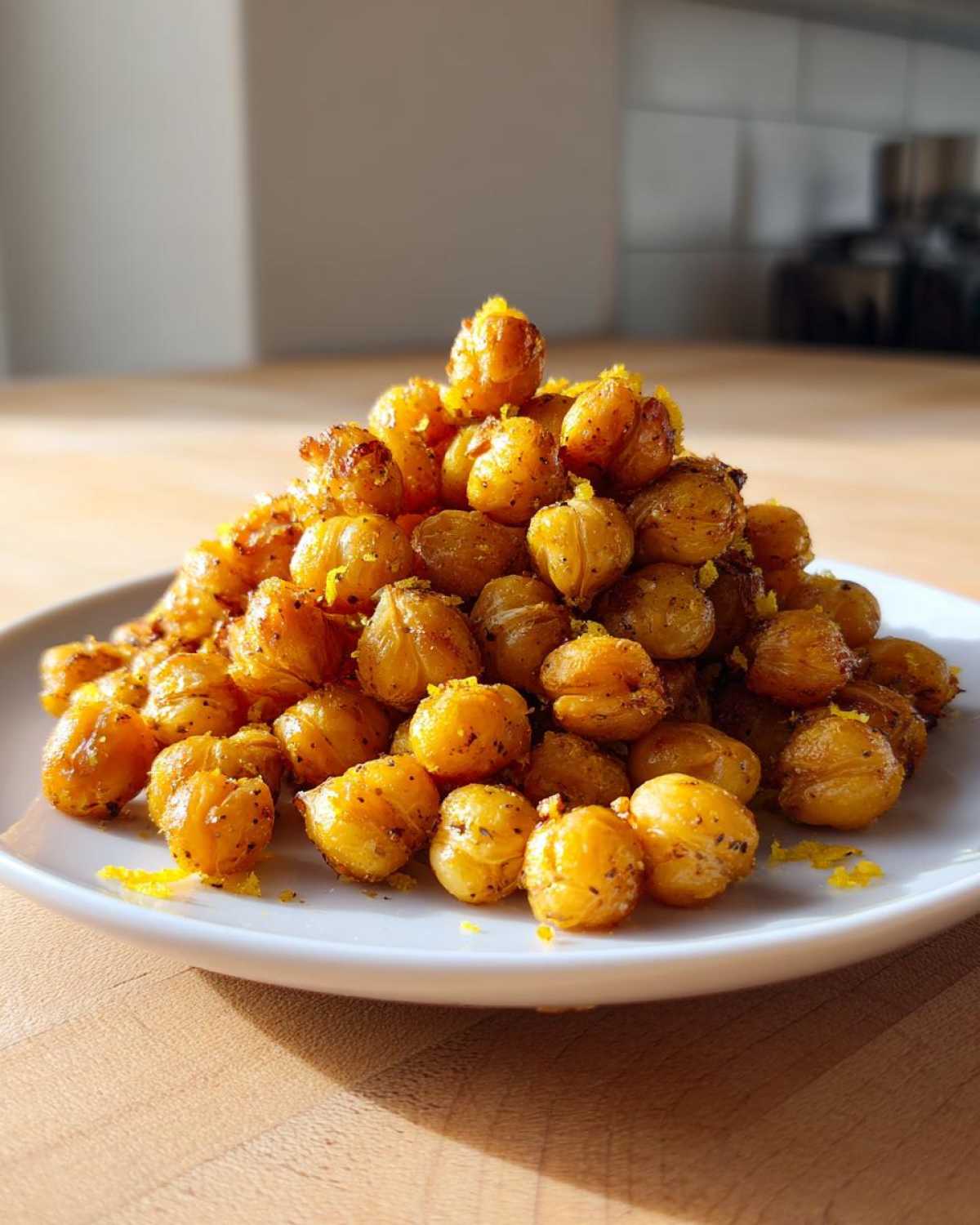 Lemon Garlic Roasted Chickpeas - detail 2