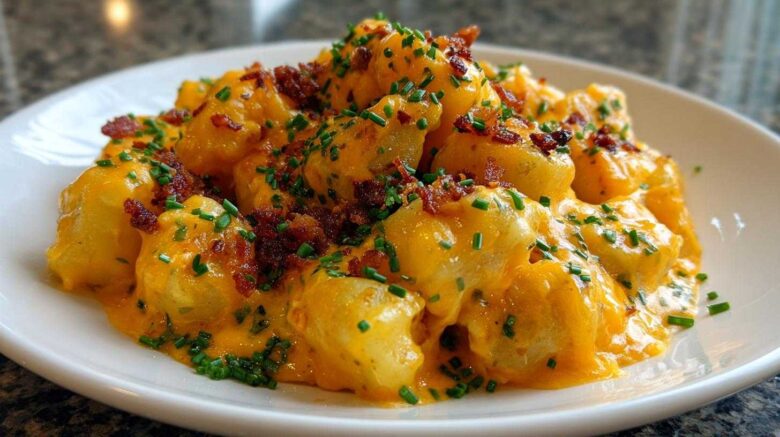 Loaded Cheesy Garlic Potatoes