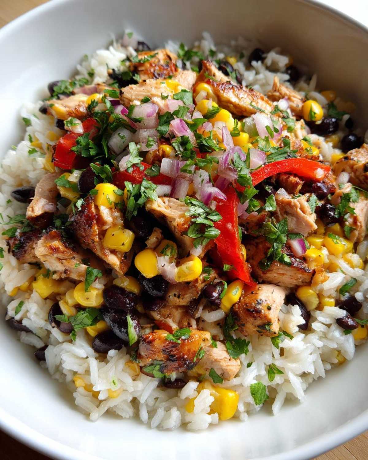 Loaded Chicken Burrito Bowls - detail 1