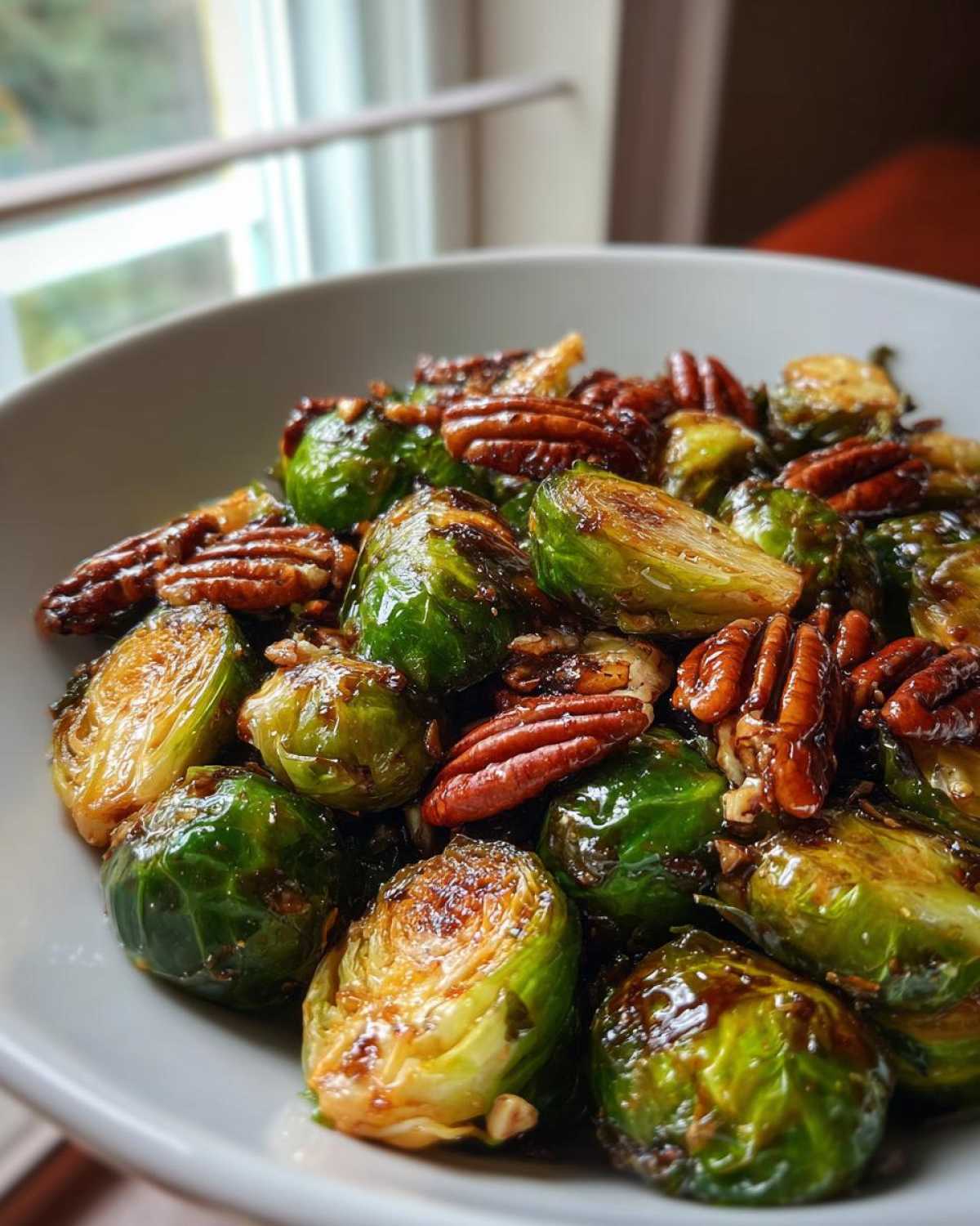 Maple Roasted Brussels Sprouts with Pecans - detail 1