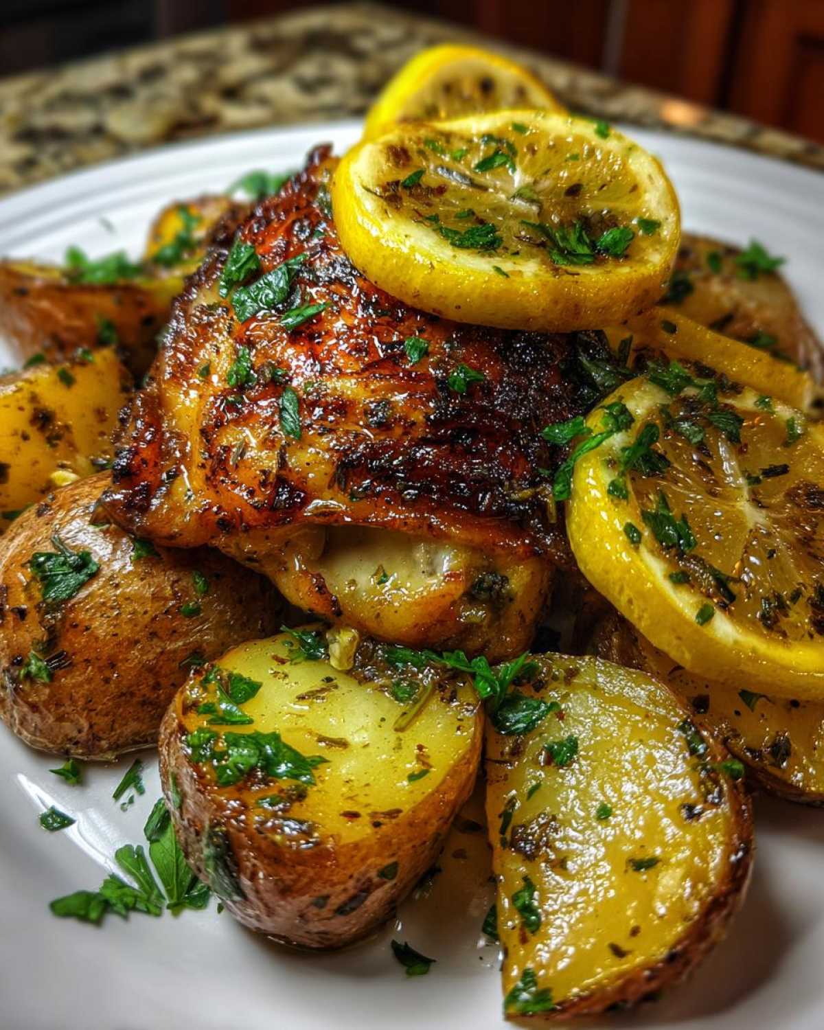 One-Pan Lemon Herb Chicken and Potatoes - detail 1