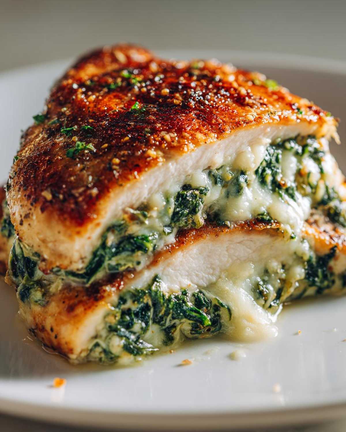 Parmesan Spinach Stuffed Chicken - detail 2