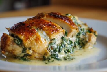 Parmesan Spinach Stuffed Chicken