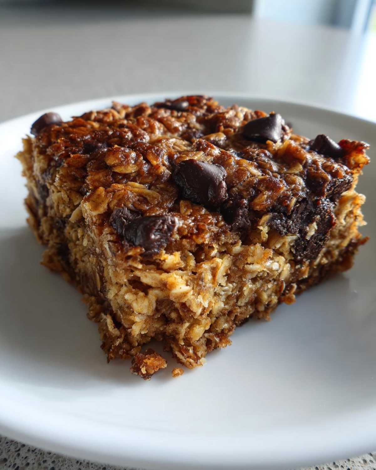 Peanut Butter Chocolate Chip Banana Oat Bars - detail 3