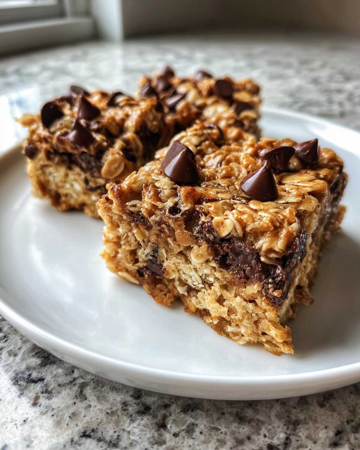 Peanut Butter Chocolate Chip Banana Oat Bars - detail 4