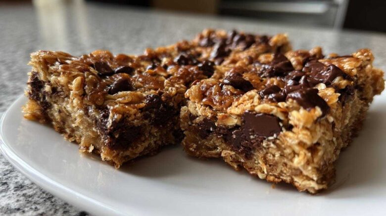 Peanut Butter Chocolate Chip Banana Oat Bars