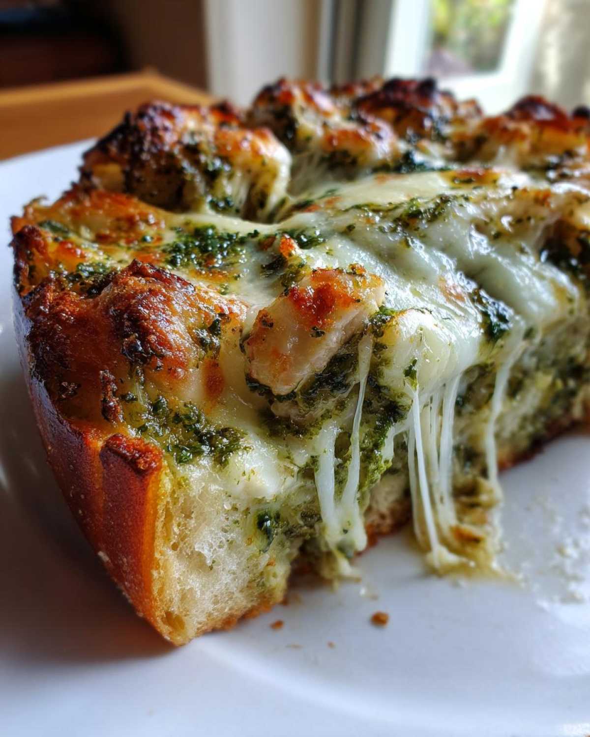 Pesto Chicken Stuffed Garlic Bread - detail 4