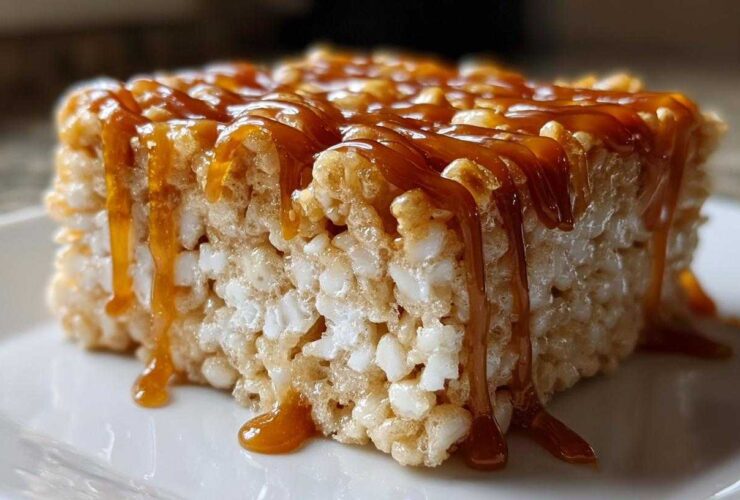 Salted Caramel Rice Krispie Treats