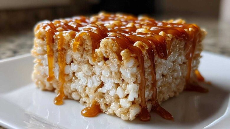Salted Caramel Rice Krispie Treats