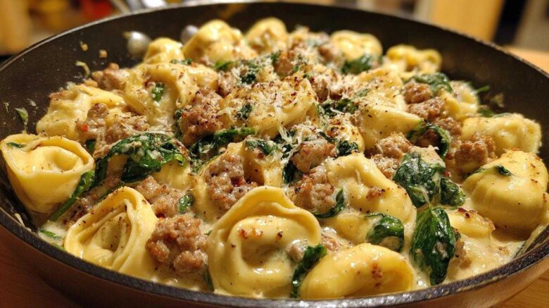 Sausage and Tortellini Skillet