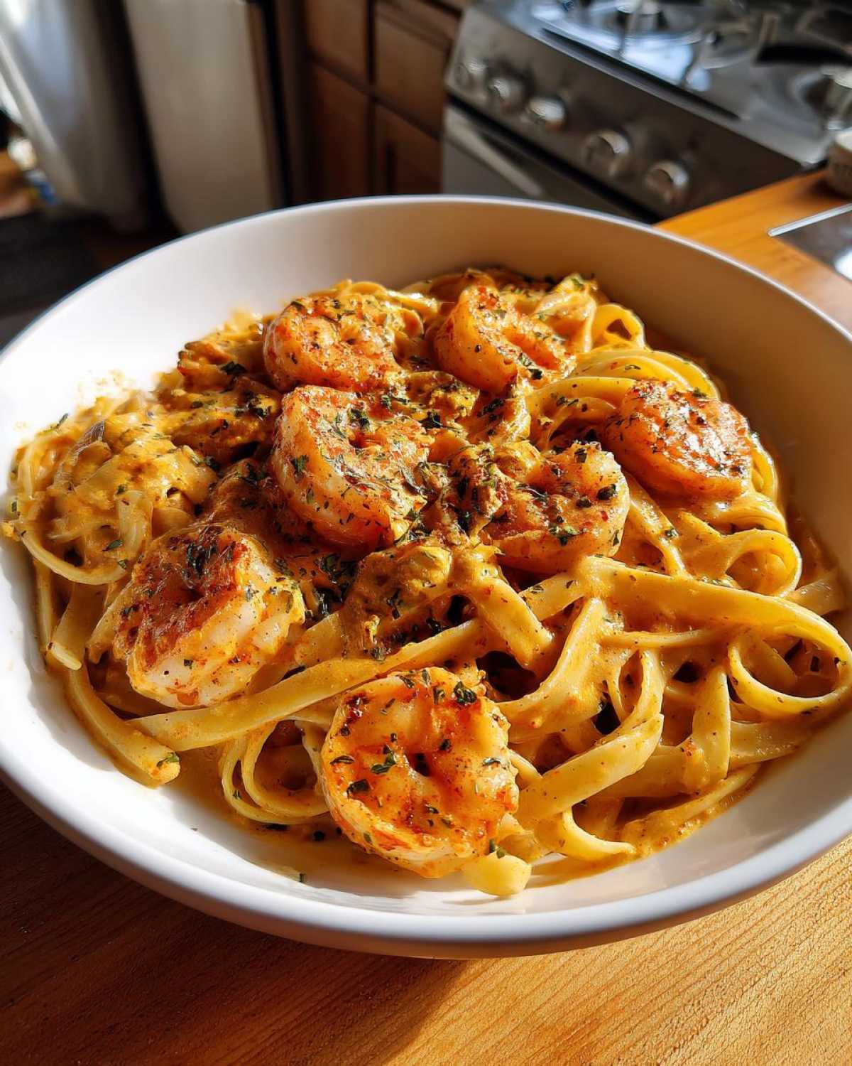 Spicy Cajun Shrimp Alfredo - detail 1