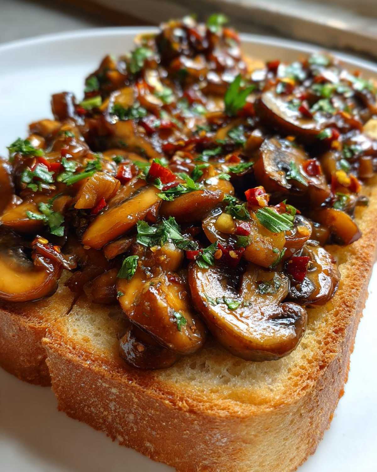 Spicy Garlic Mushroom Toast - detail 1