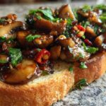 Spicy Garlic Mushroom Toast