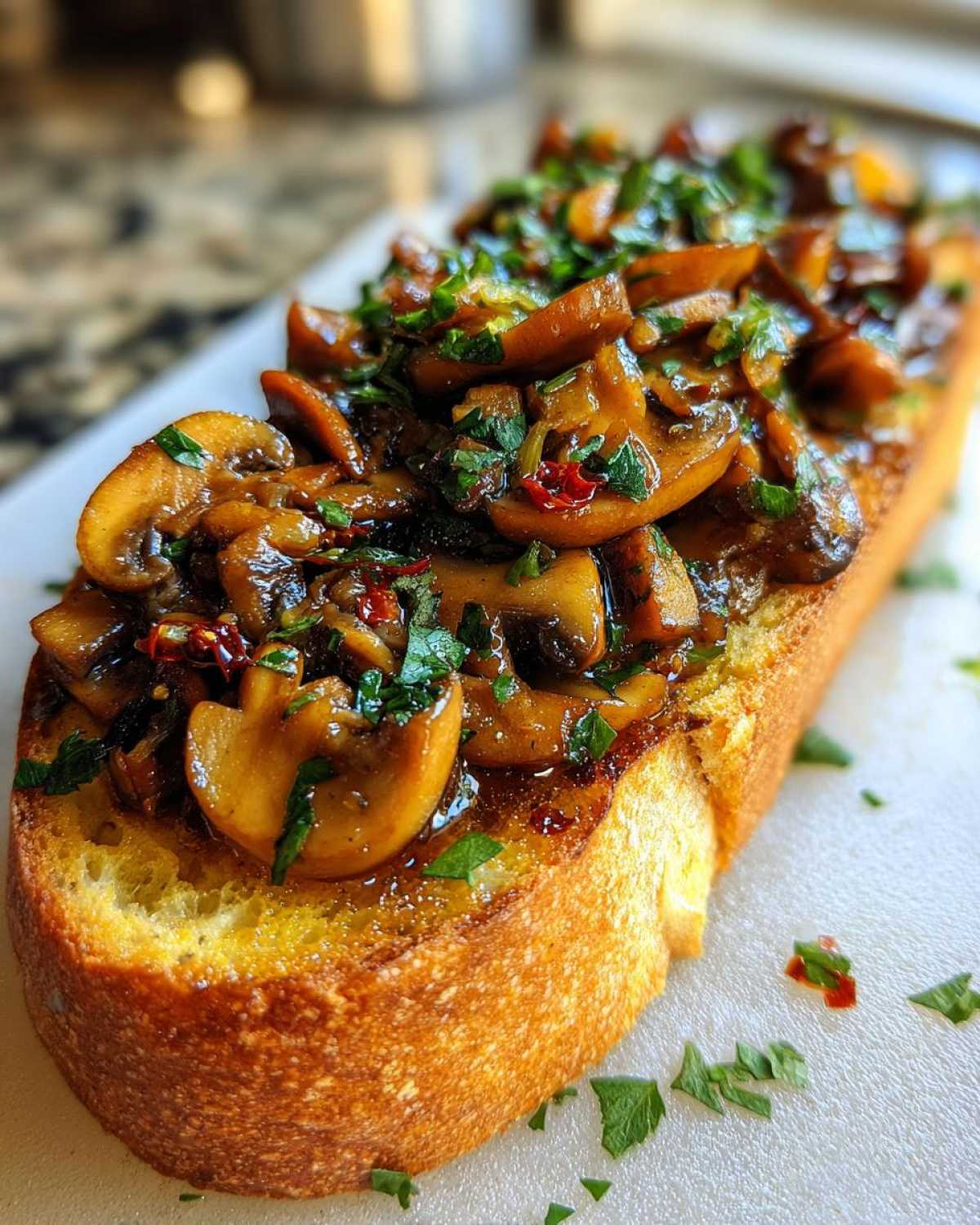 Spicy Garlic Mushroom Toast - detail 3