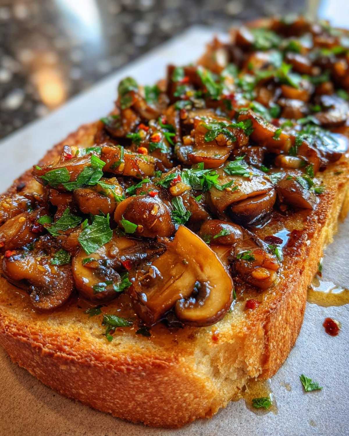 Spicy Garlic Mushroom Toast - detail 4