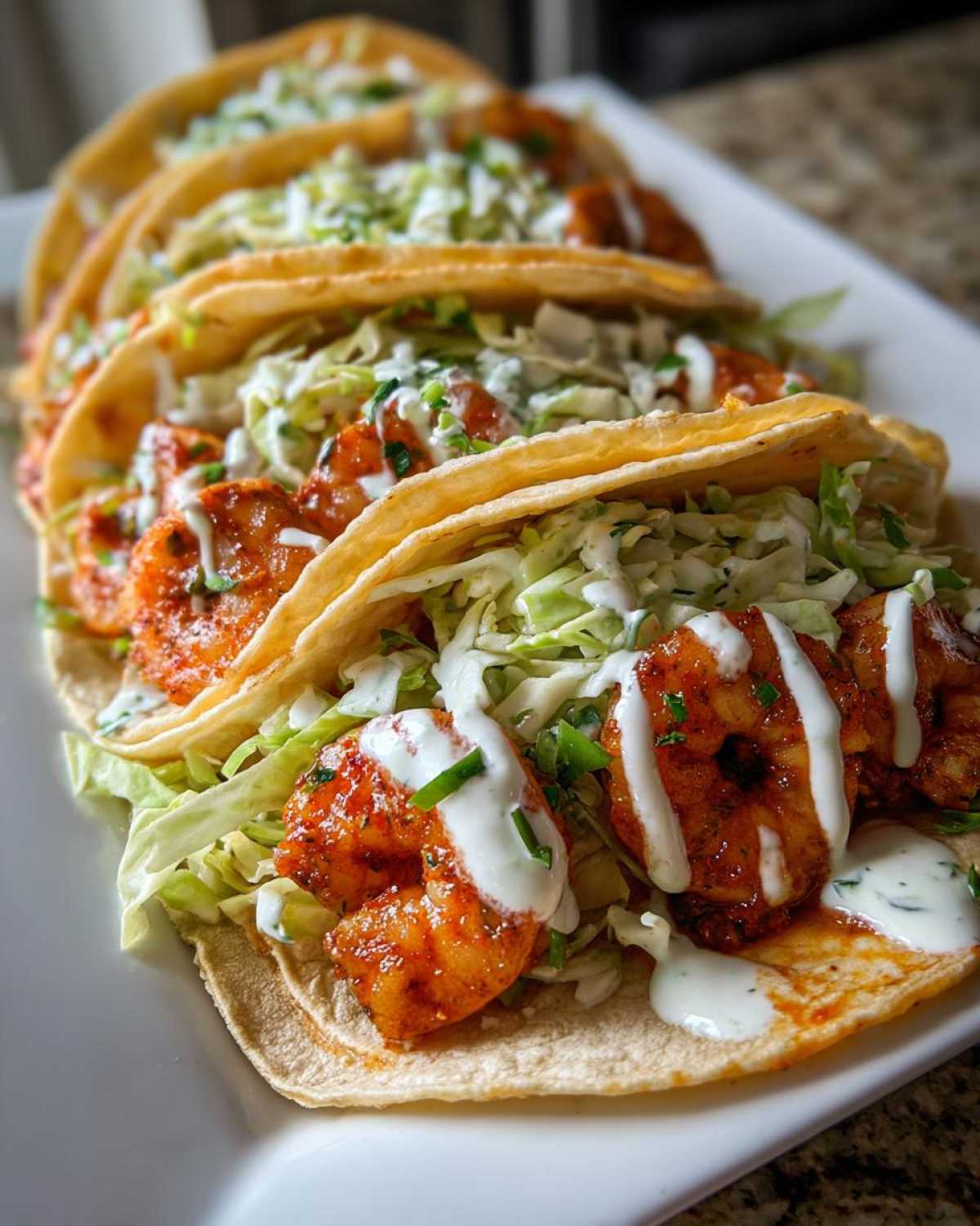 Spicy Shrimp Tacos with Lime Crema - detail 1