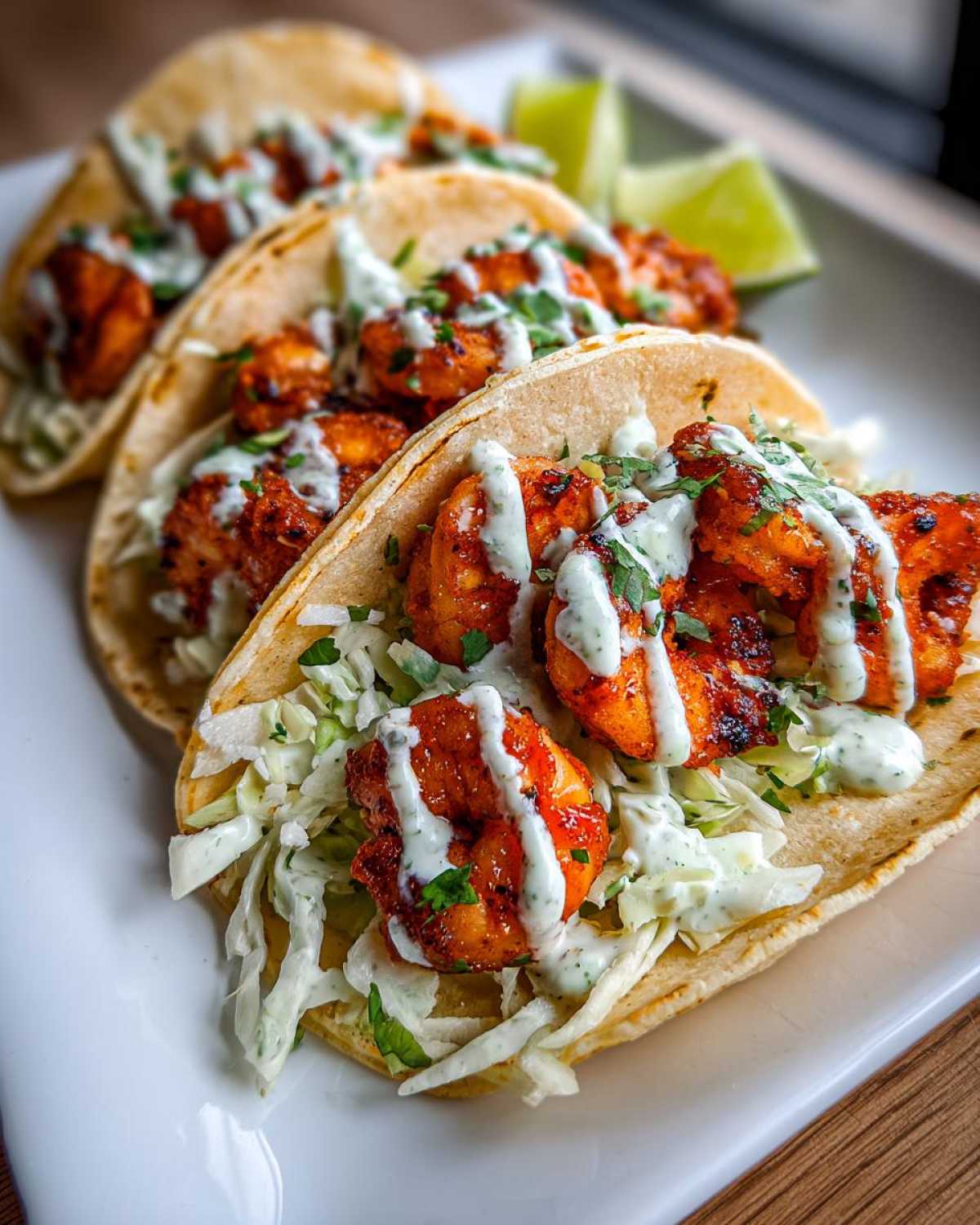 Spicy Shrimp Tacos with Lime Crema - detail 3