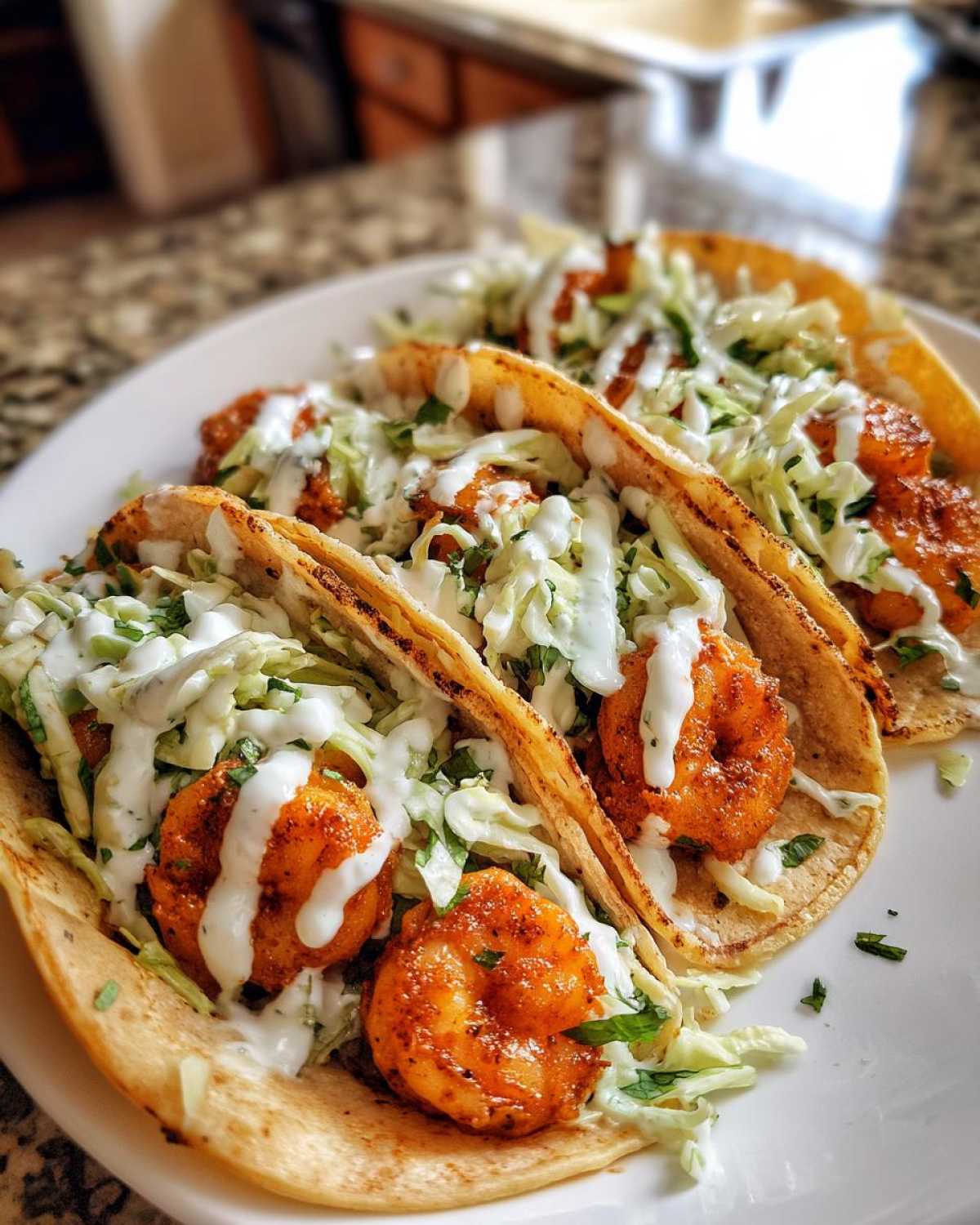 Spicy Shrimp Tacos with Lime Crema - detail 4