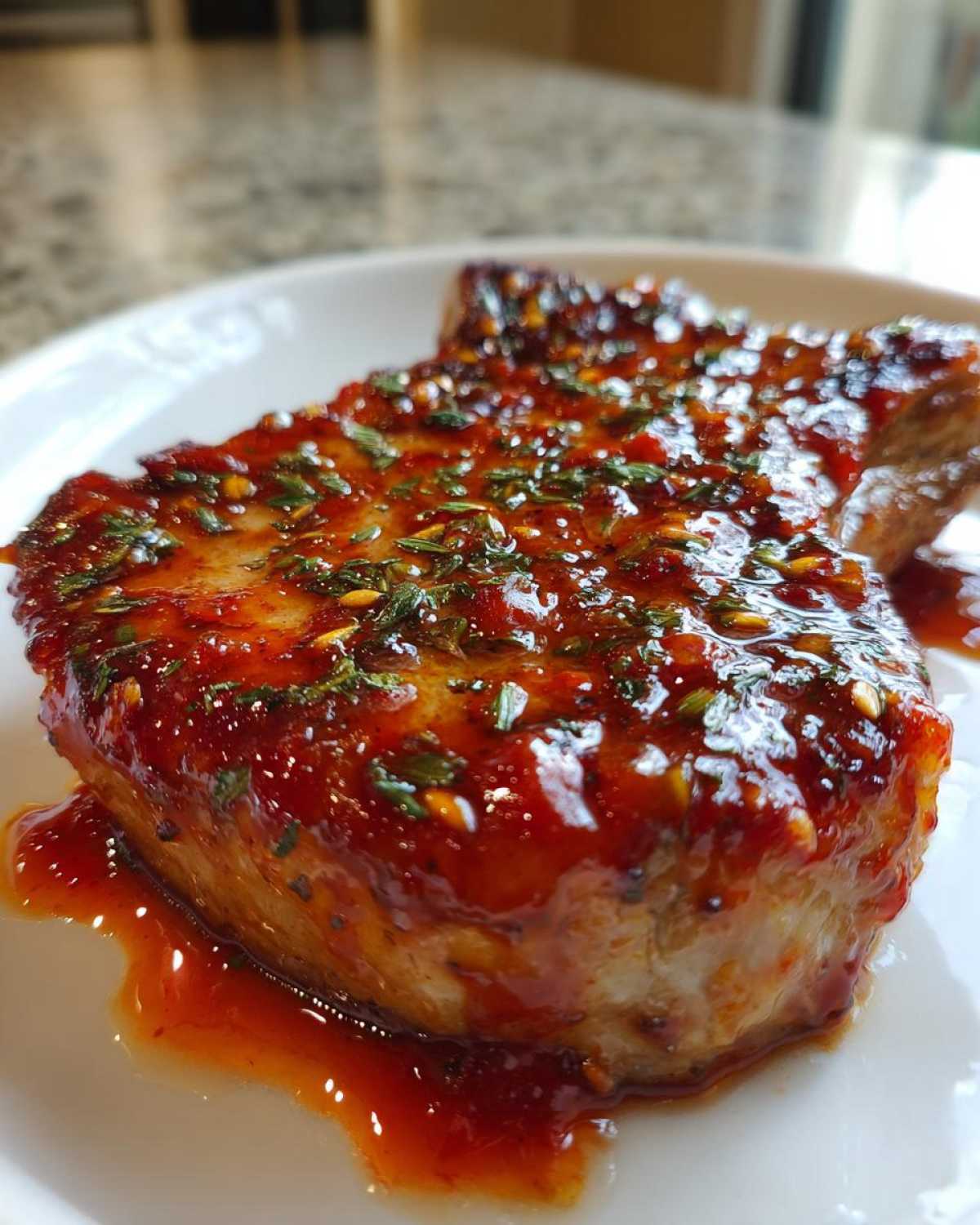 Spicy Sriracha Honey Pork Chops - detail 3