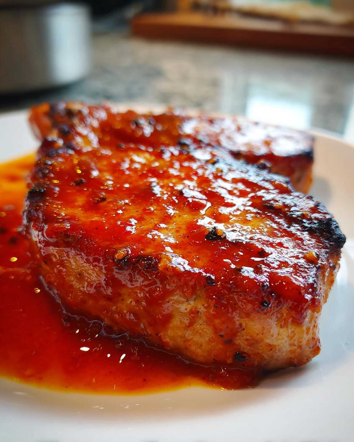 Spicy Sriracha Honey Pork Chops - detail 4