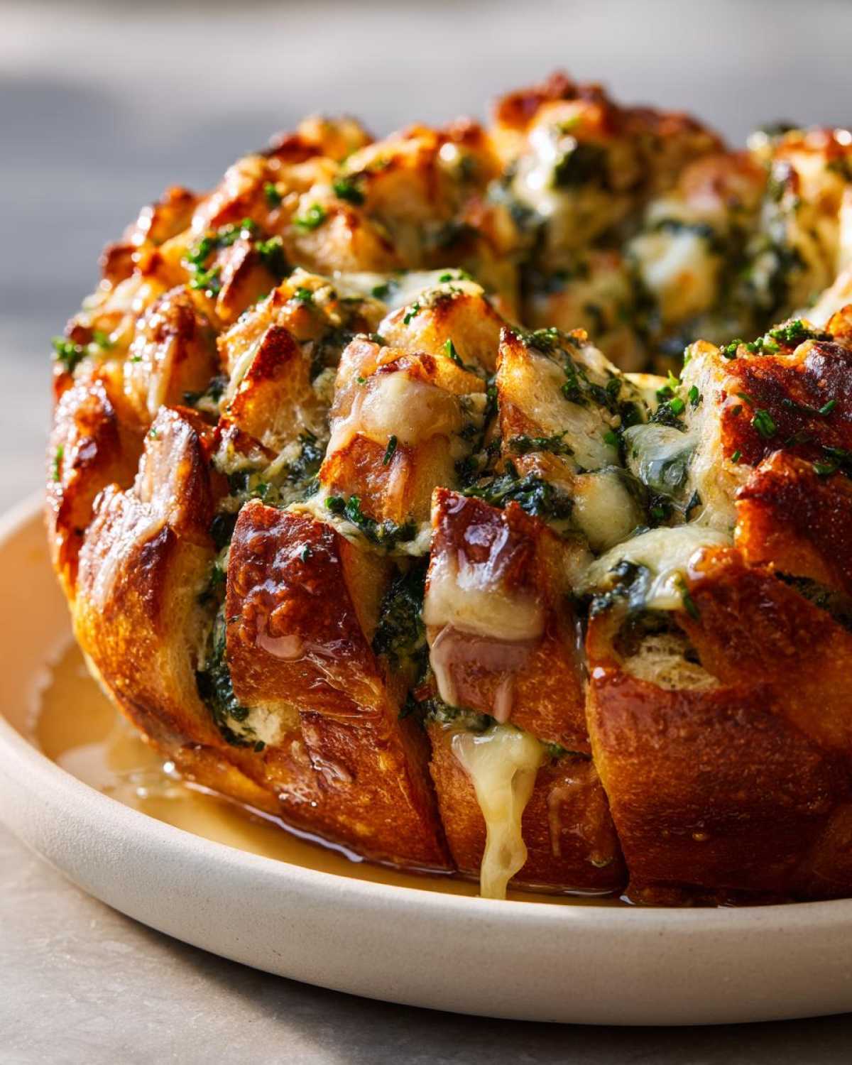 Spinach Artichoke Pull-Apart Bread - detail 1