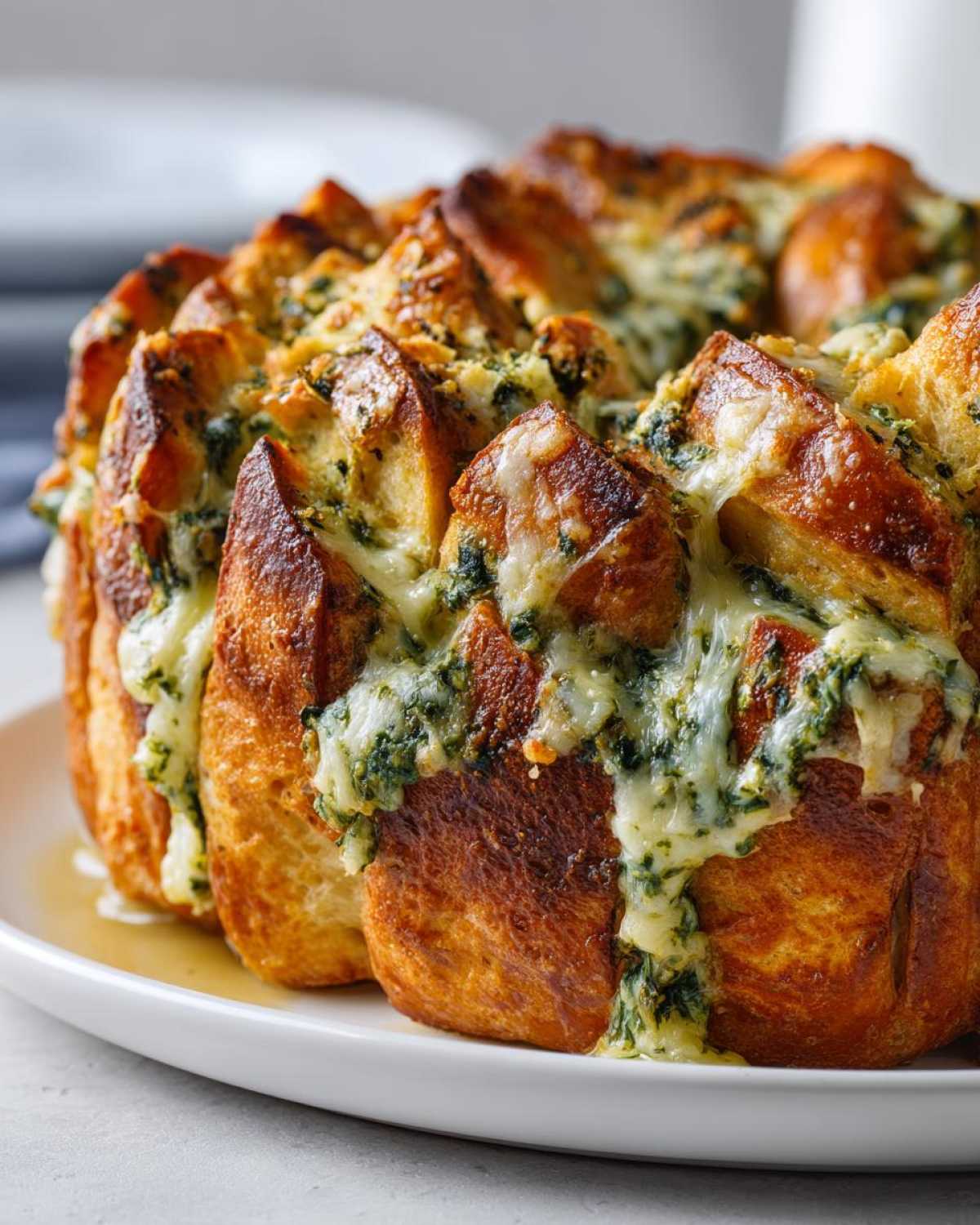 Spinach Artichoke Pull-Apart Bread - detail 2