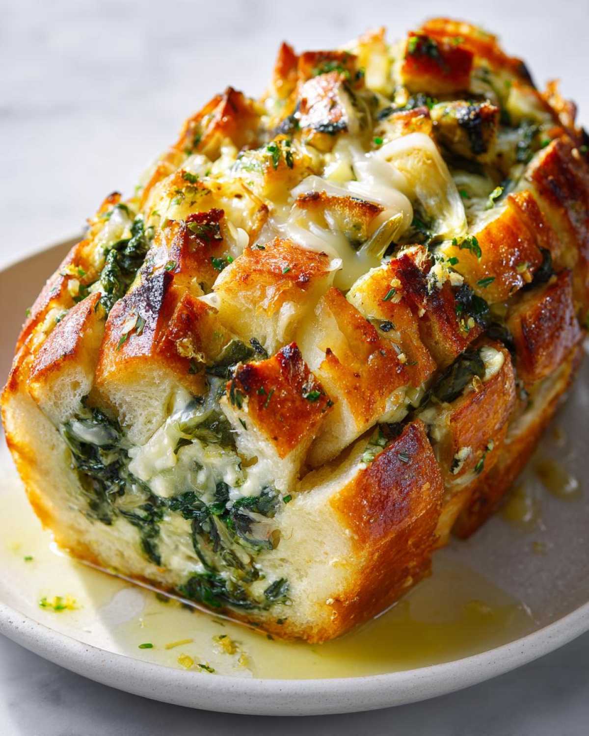 Spinach Artichoke Pull-Apart Bread - detail 3