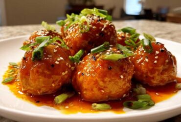 Sticky Orange Chicken Meatballs