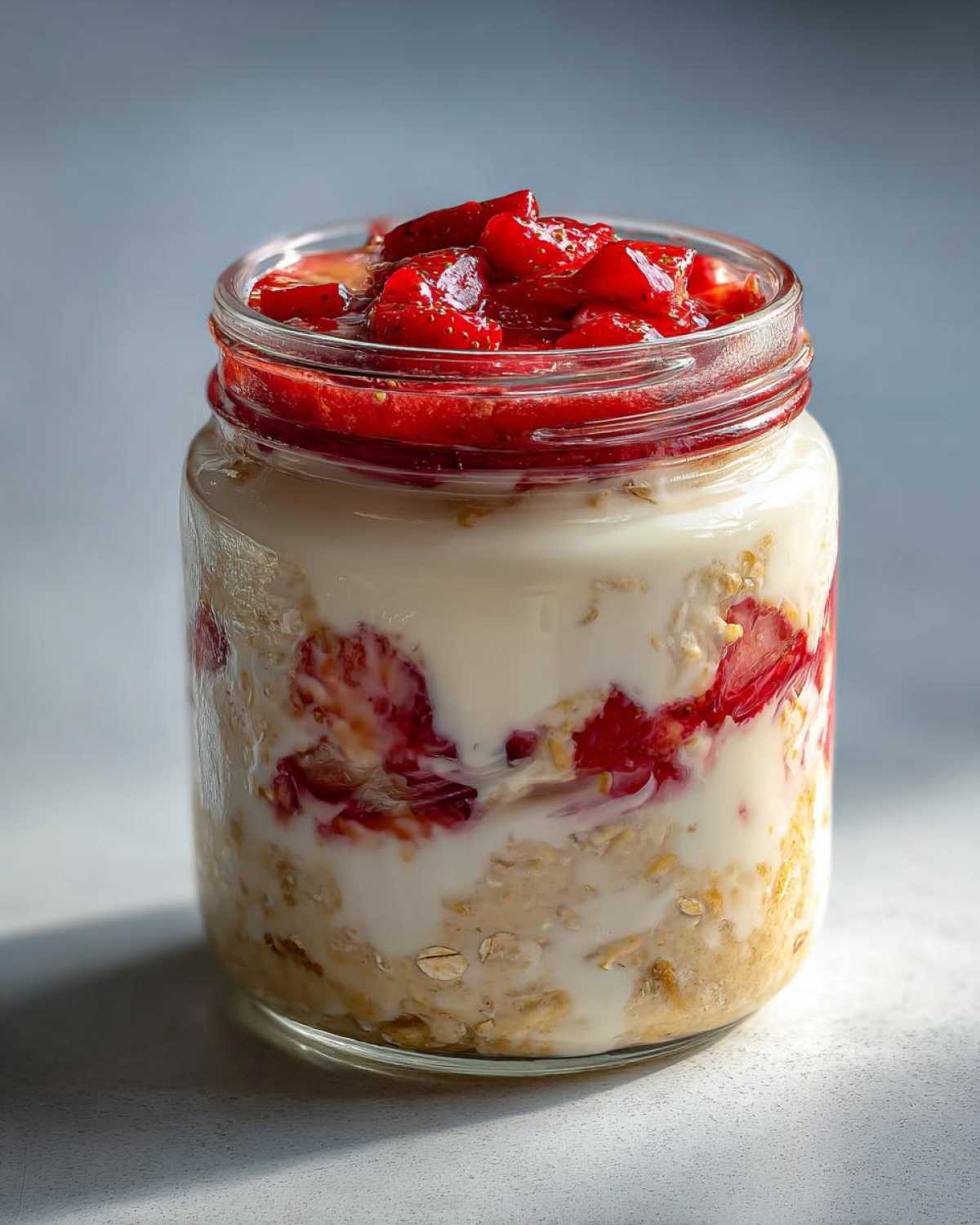 Strawberry Cheesecake Overnight Oats - detail 1