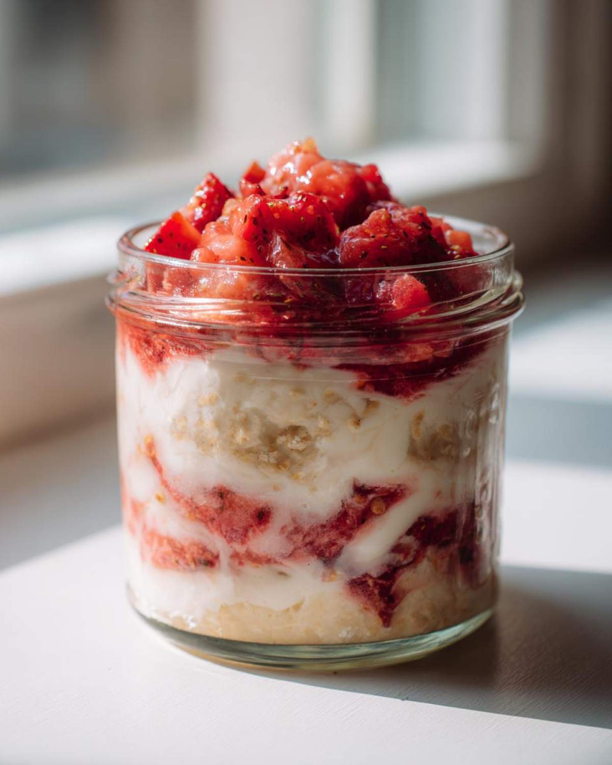 Strawberry Cheesecake Overnight Oats - detail 3