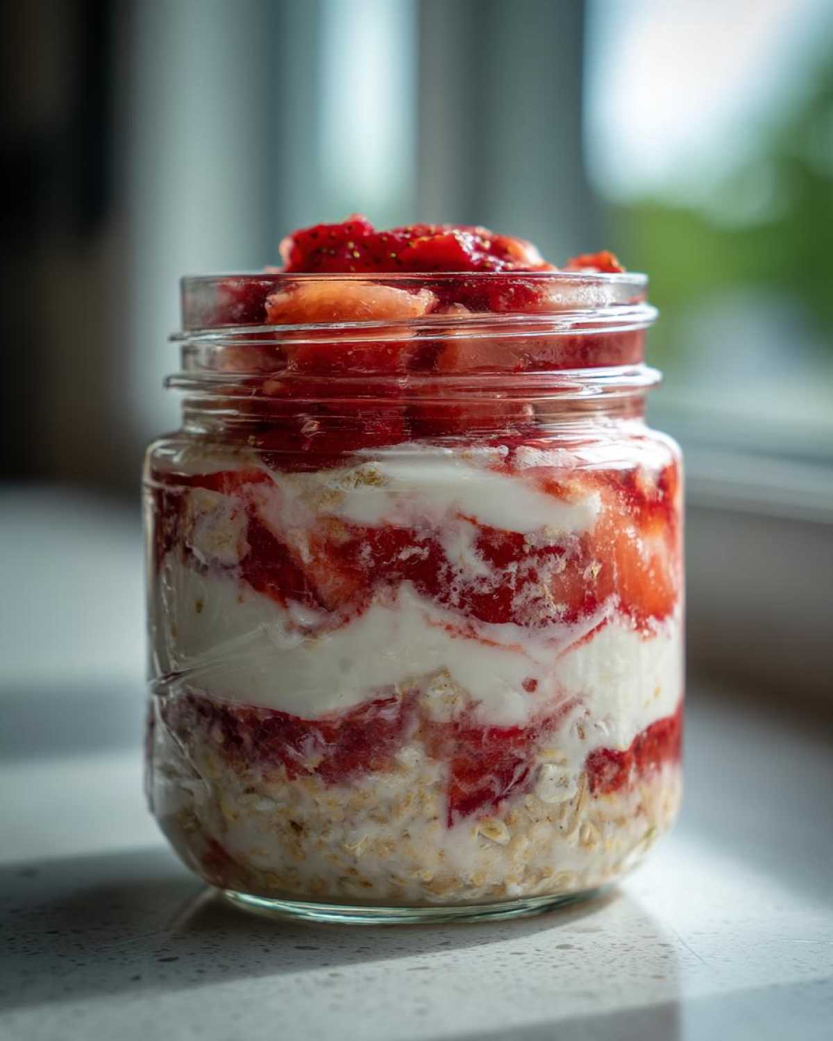 Strawberry Cheesecake Overnight Oats - detail 4
